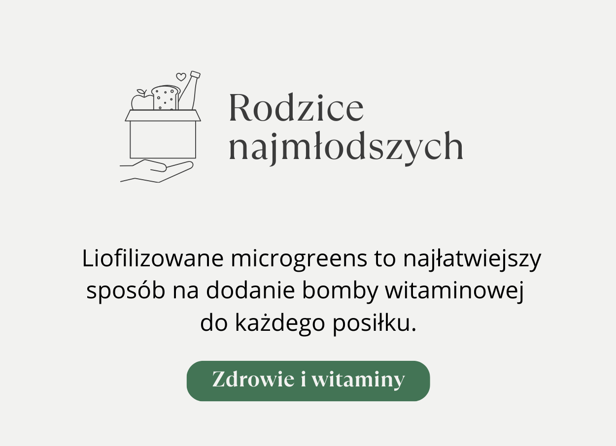  Liofilizowane microgreens to najłatwiejszy sposób na "przemycenie" bomby witaminowej  do każdego posiłku